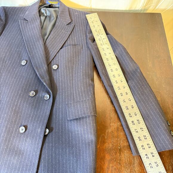 Vintage Brooks Brothers Brooksgate Pin-Striped Blazer USA Made Sports Coat Union - Picture 5 of 13